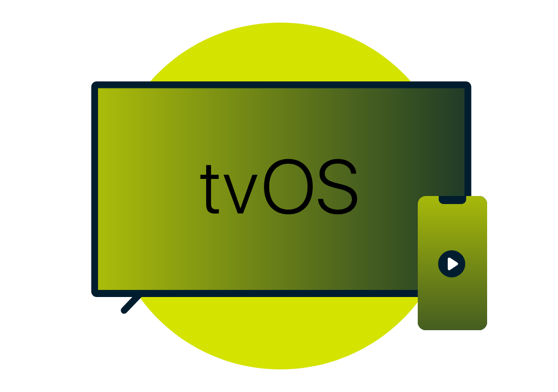 TV with tvOS and remote.
